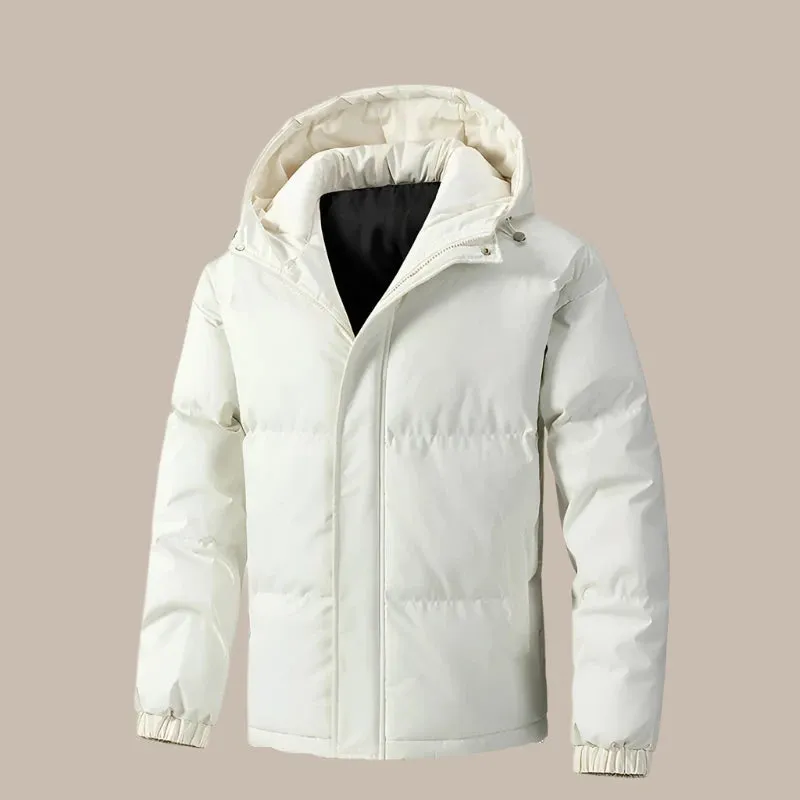 Men Warm Solid Winter Jacket