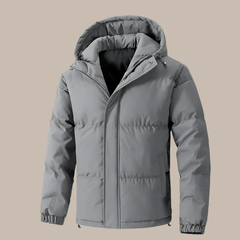 Men Warm Solid Winter Jacket