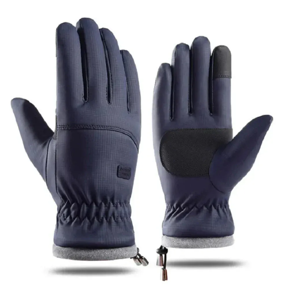 Men Waterproof Fleece Lined Touch Screen Warm Gloves