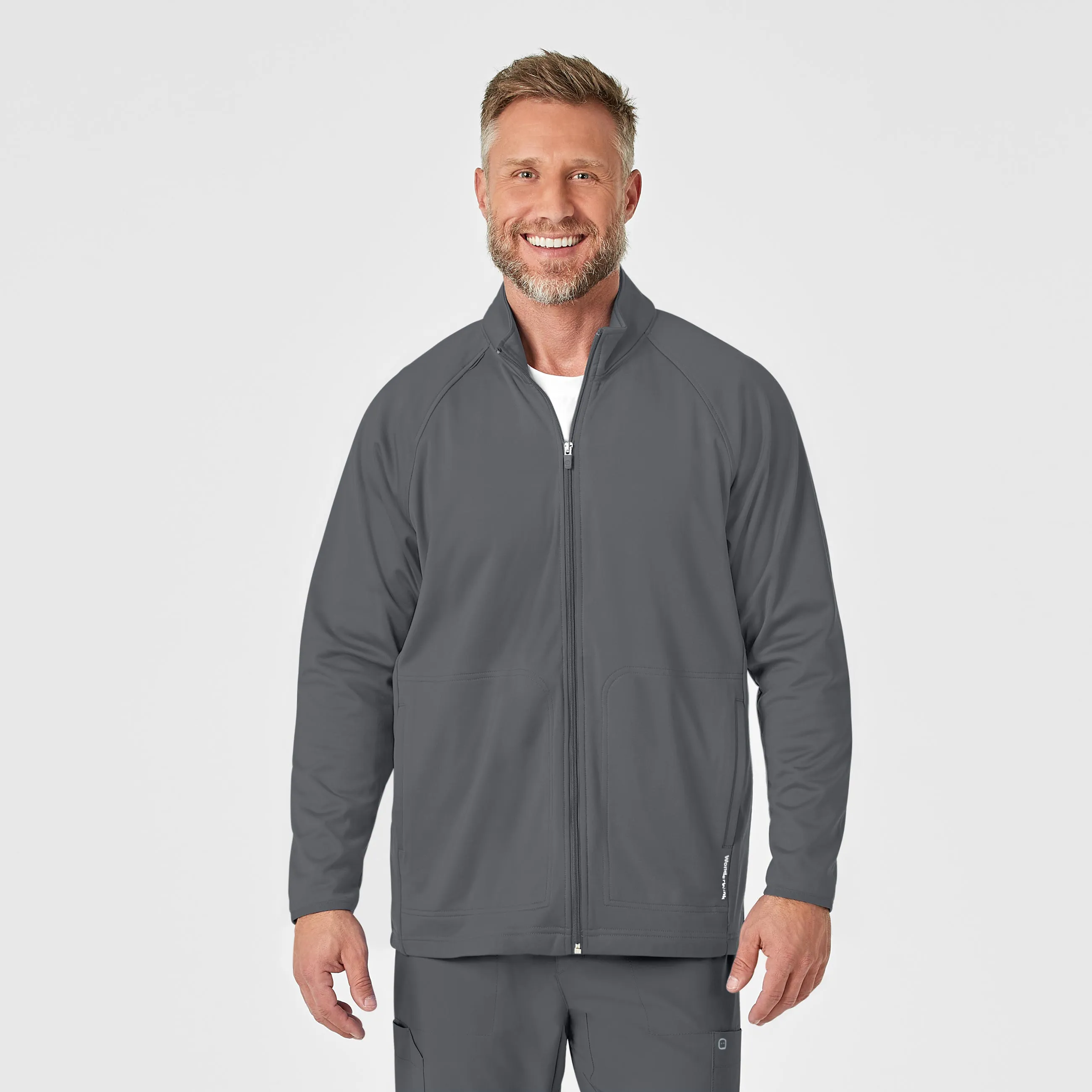 Men's Fleece Full Zip Jacket - Pewter