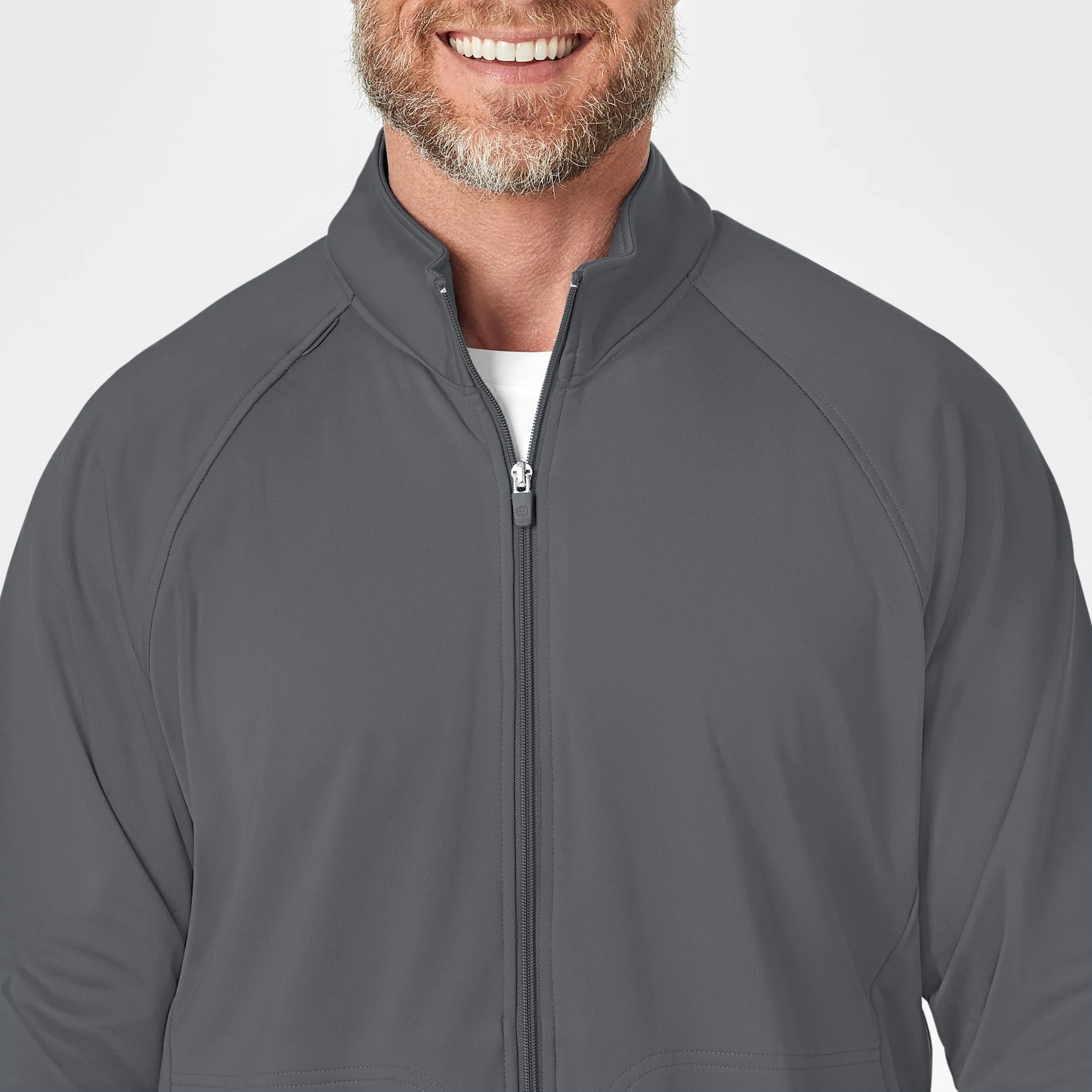 Men's Fleece Full Zip Jacket - Pewter