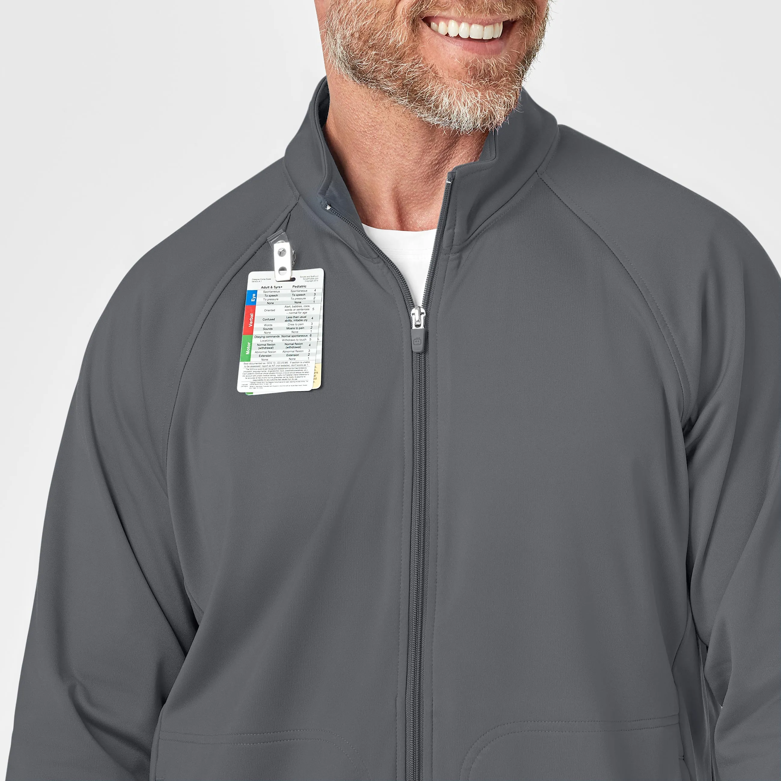 Men's Fleece Full Zip Jacket - Pewter