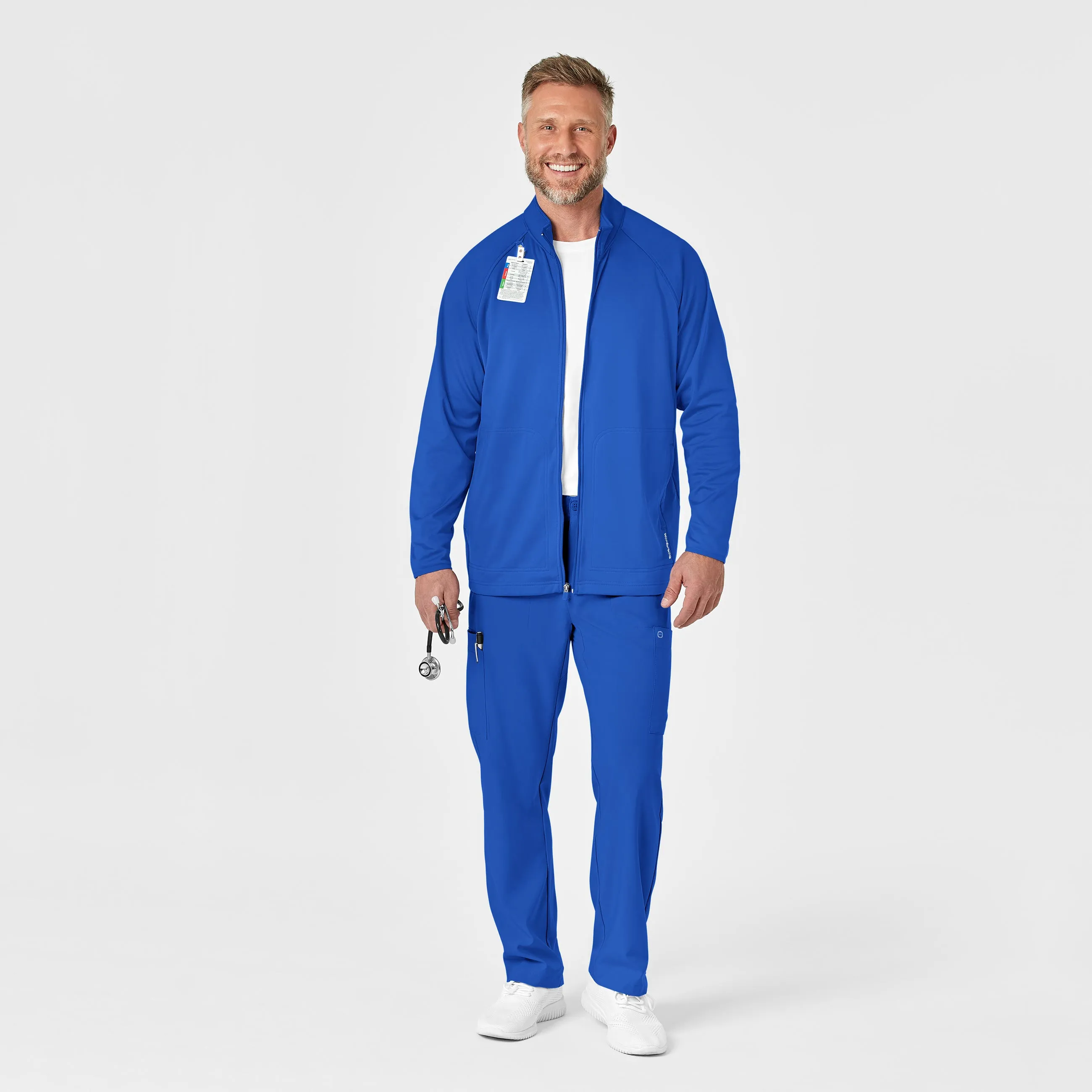 Men's Fleece Full Zip Jacket - Royal