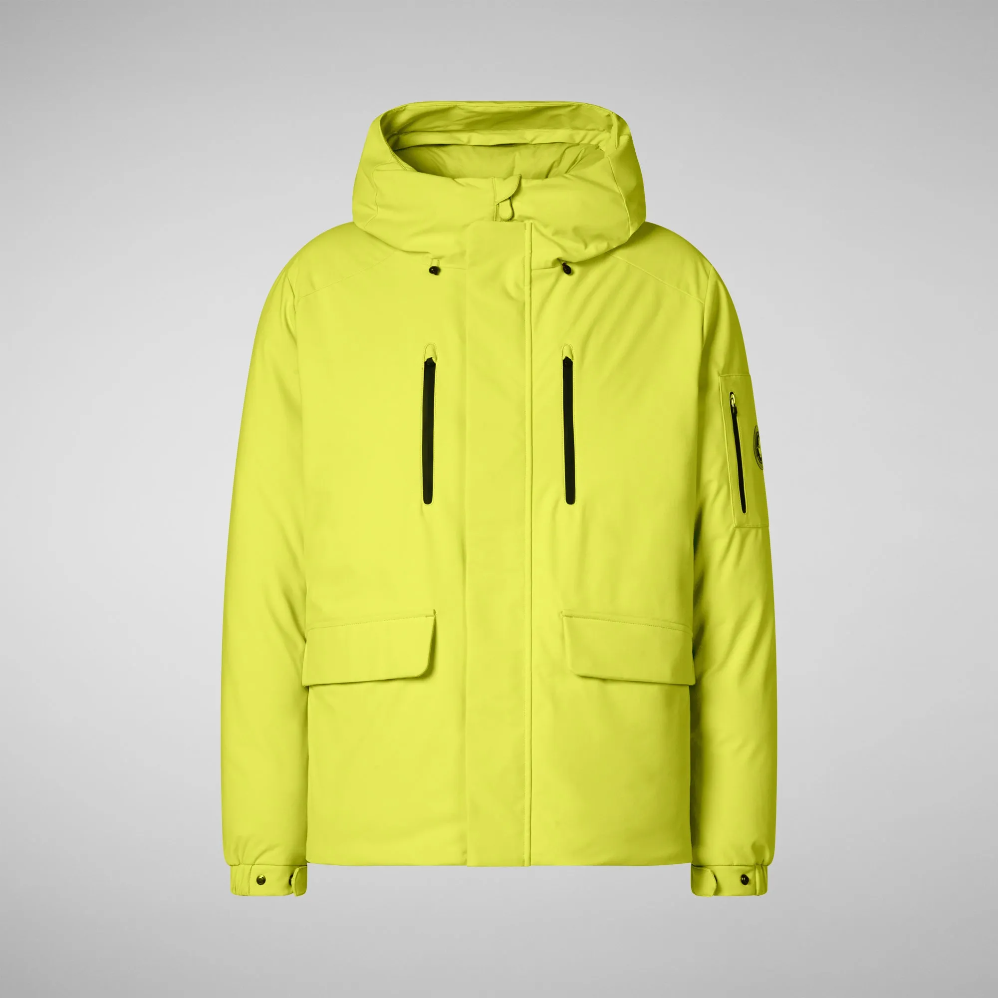 Men's hooded parka Hiram in lichen green