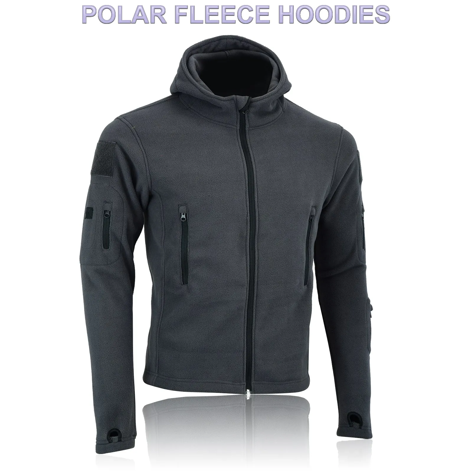 Men's Hooded Tactical Fleece Jacket