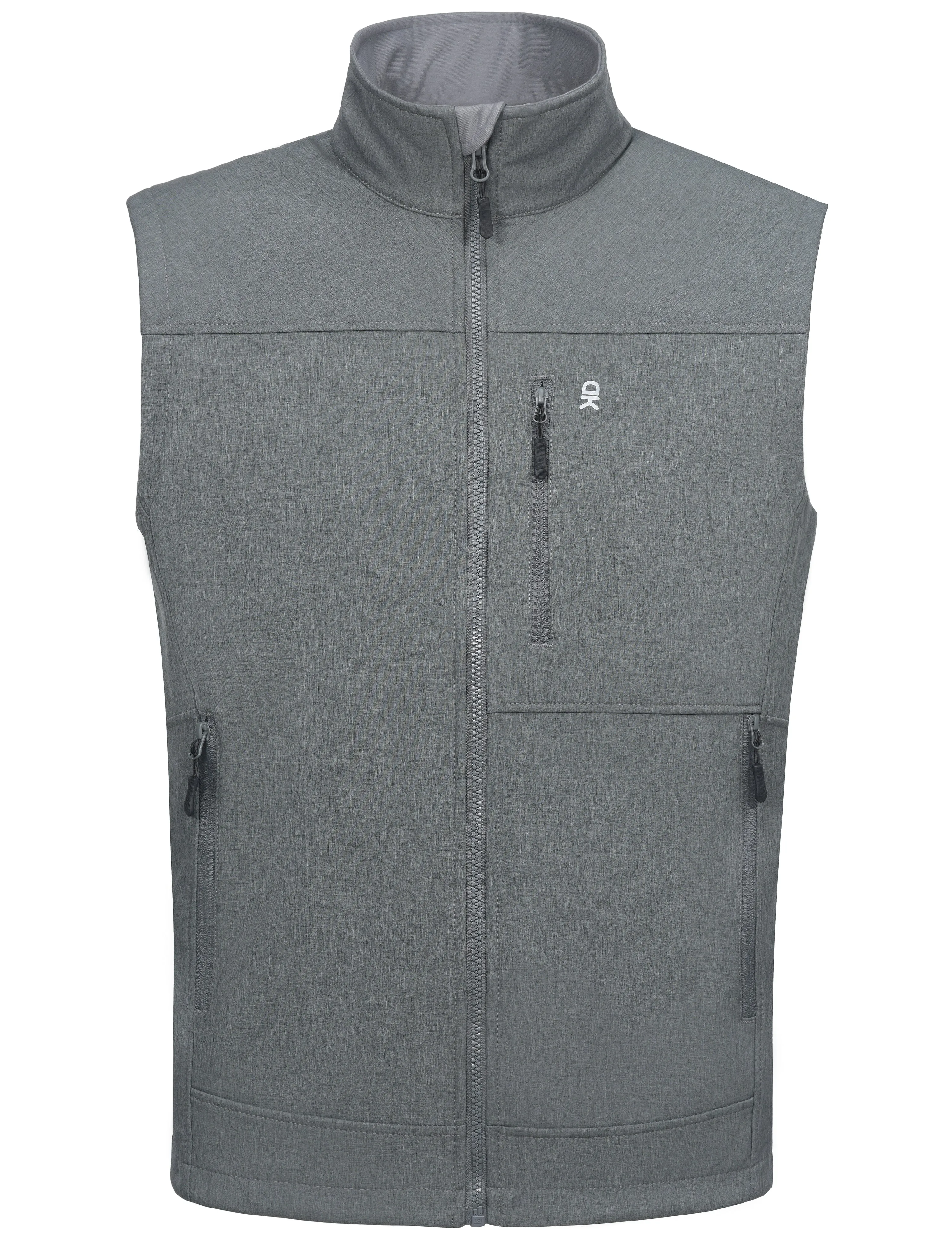 Men's Lightweight Softshell Fleece Lined Warm Vest ,Sleeveless Outerwear Jacket