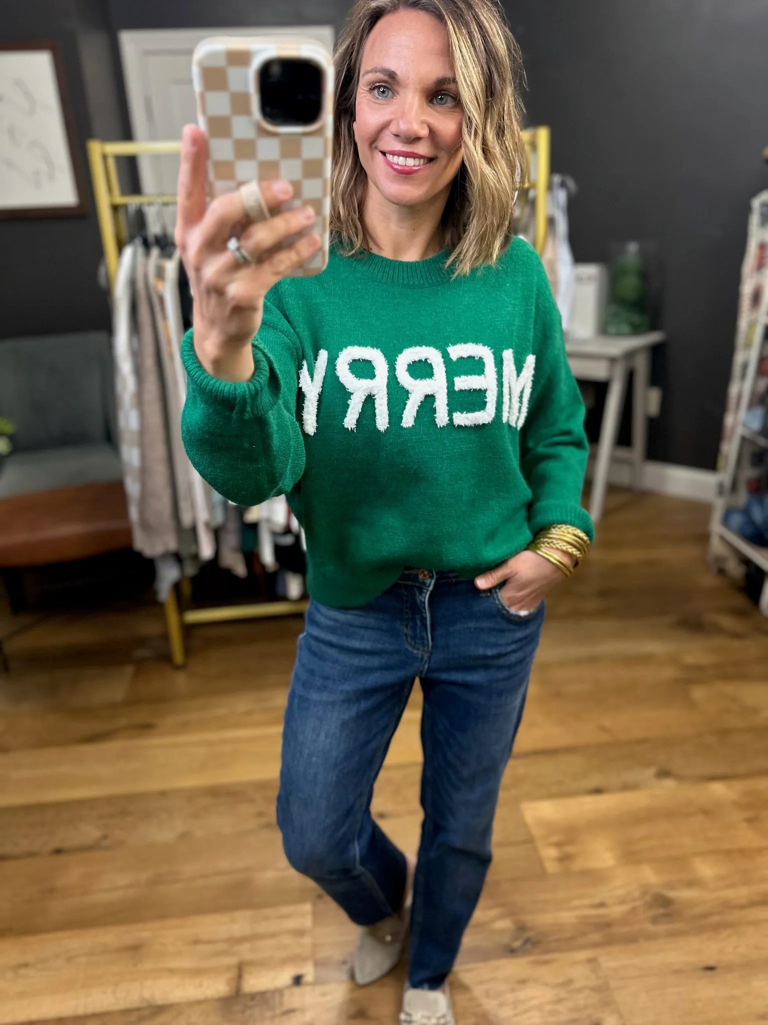 Merry Cropped Crew Sweater - Multiple Options