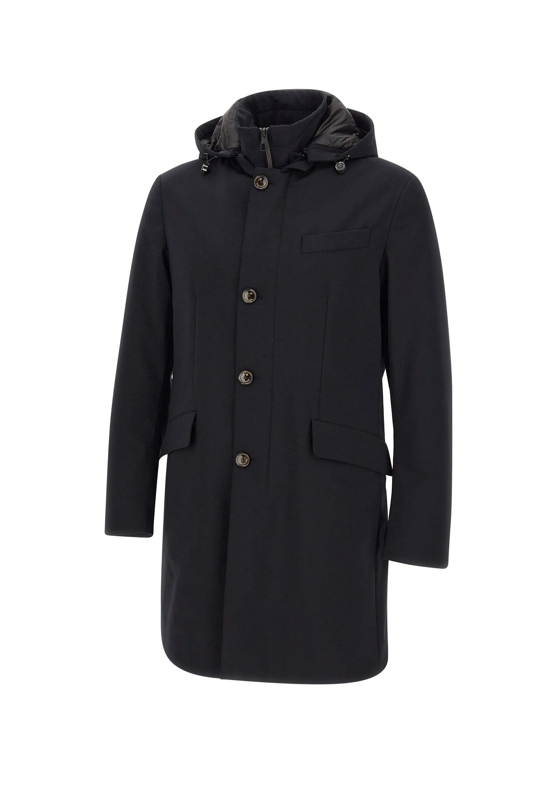 Midnight Blue Padded Parka with Hood