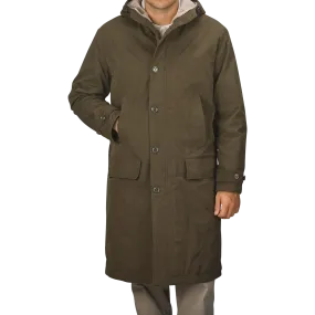 Military Green Cotton Nylon Thermore Rams Parka