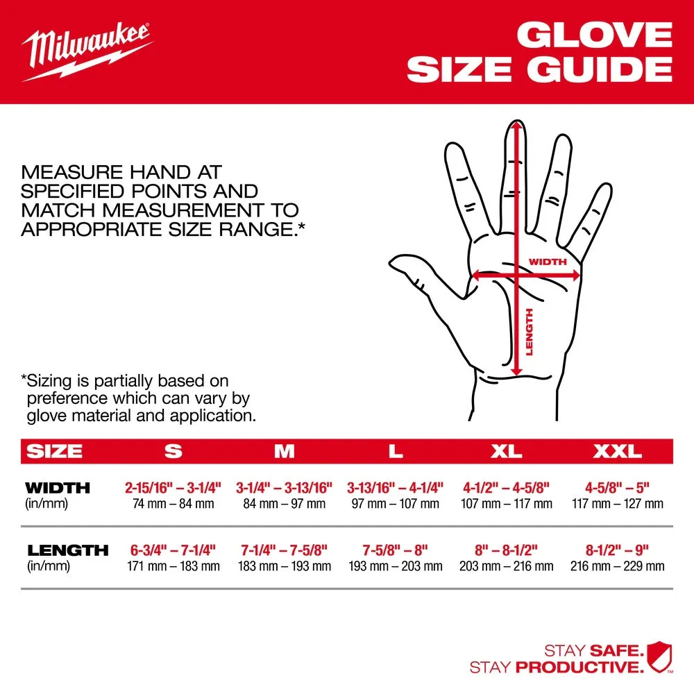 Milwaukee 48-73-8930B 12PK High Visibility Cut Level 3 Polyurethane Dipped Safety Gloves - Small