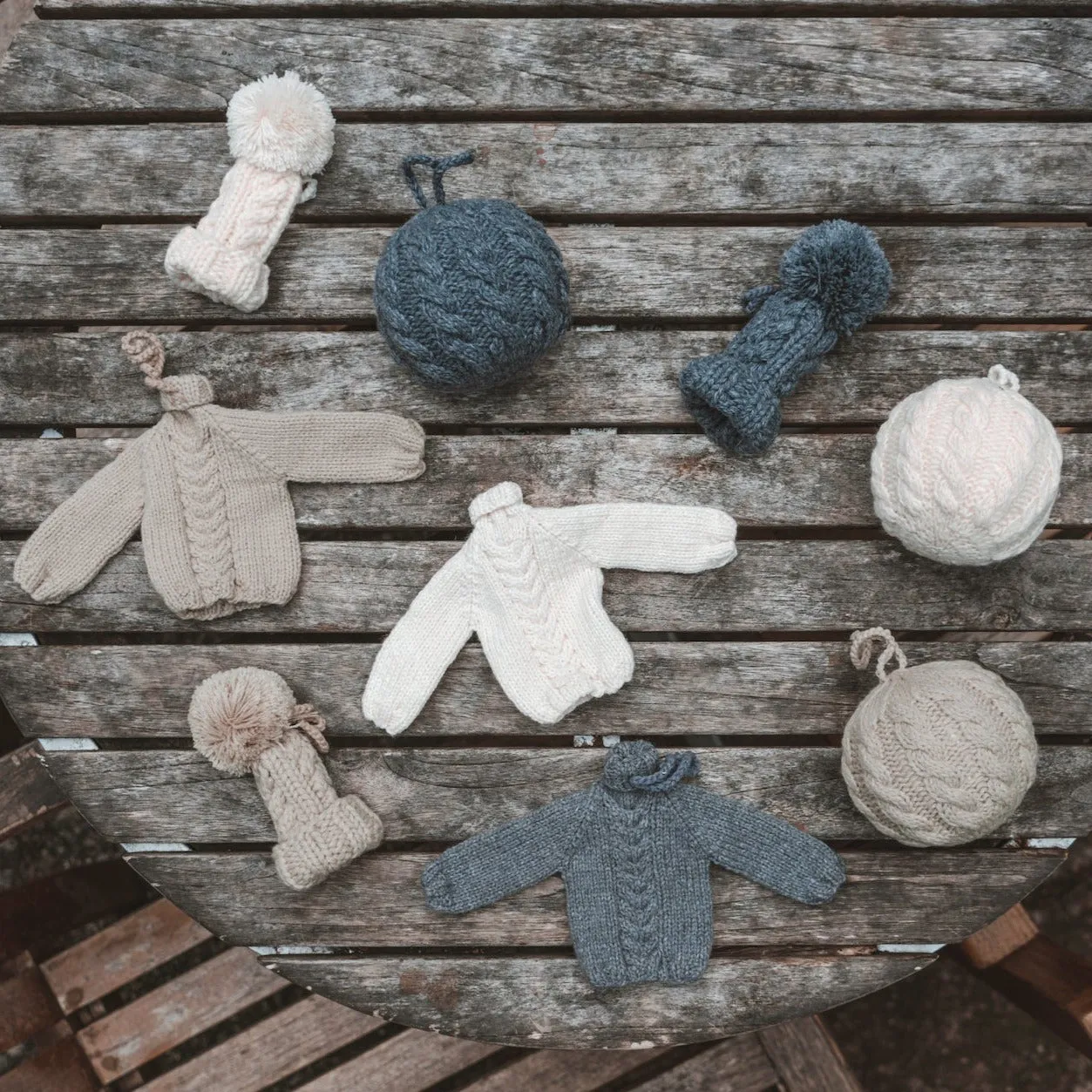 Mini Sweater and Hat Ornaments