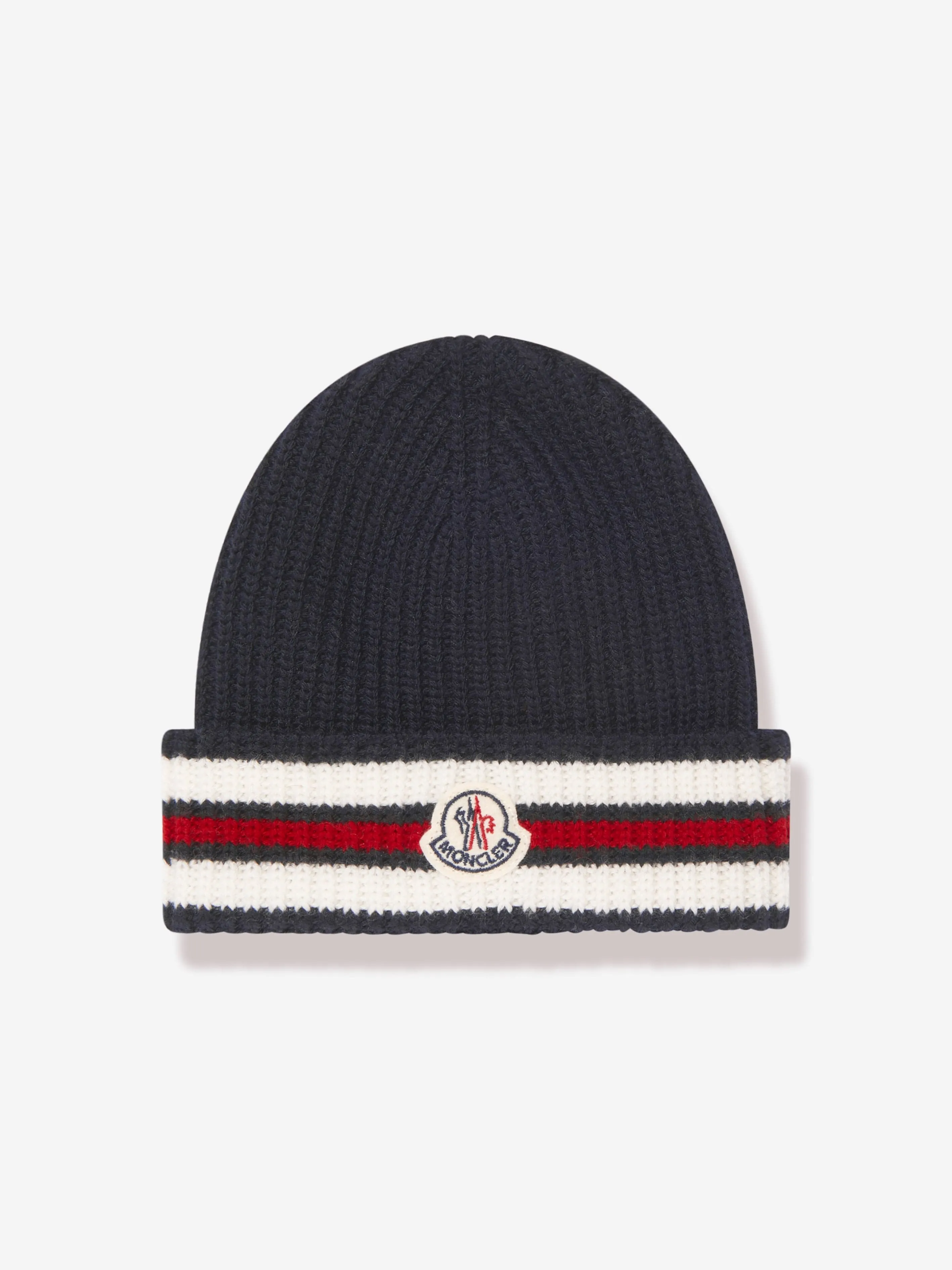 Moncler Enfant Baby Boys Wool Beanie Hat in Navy