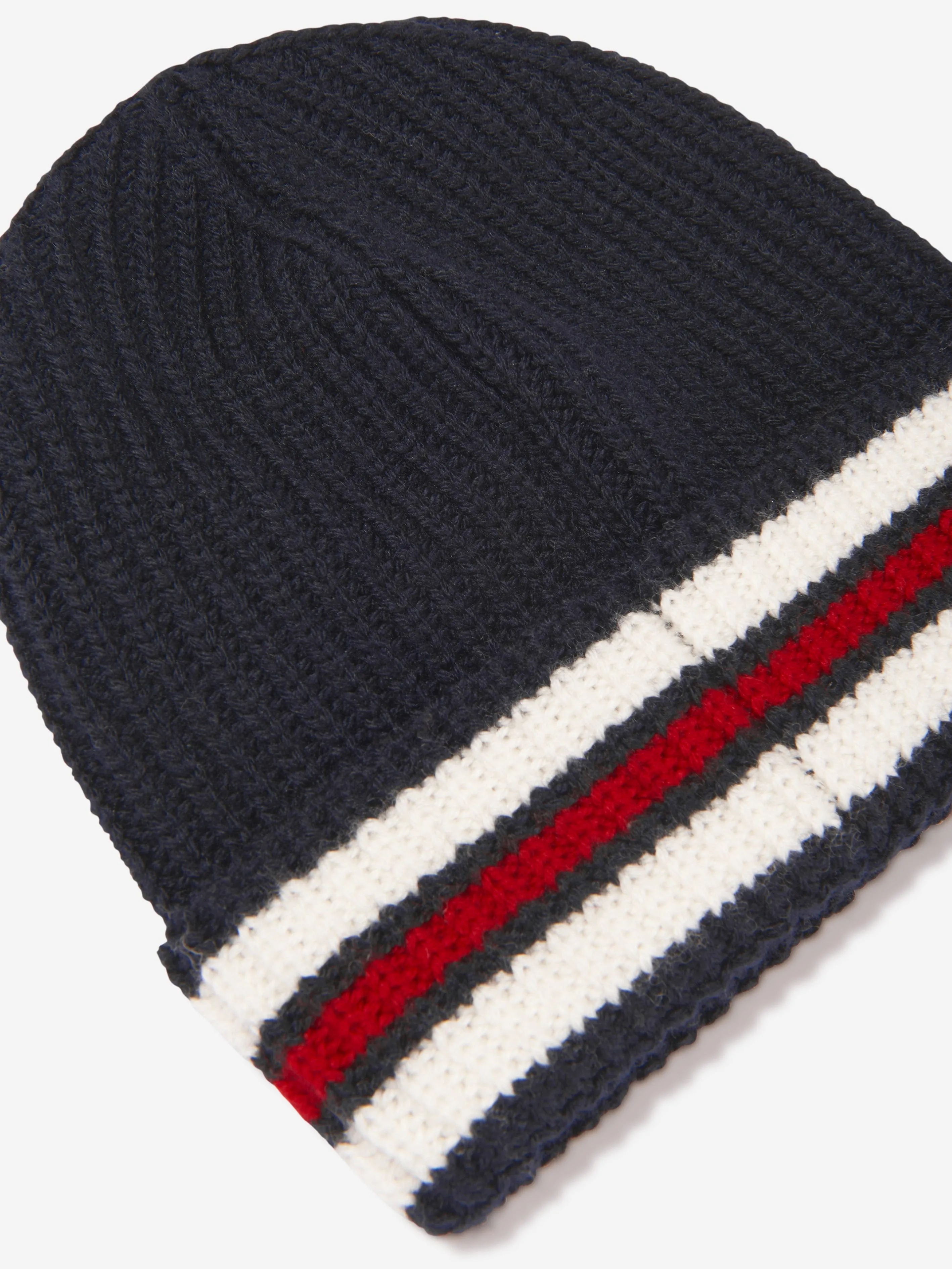 Moncler Enfant Baby Boys Wool Beanie Hat in Navy