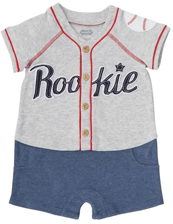 Mud Pie Baseball Raglan One Piece