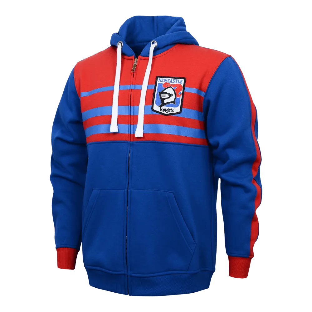 NRL Retro Zip Hoodie - Newcastle Knights - Full Zip - Fleece - Jacket