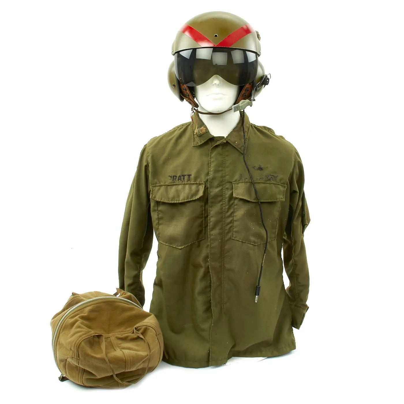 Original U.S. Vietnam War Helicopter Pilot Gentex SPH-4 Helmet with Carry Bag & Named 101st Airborne Jacket