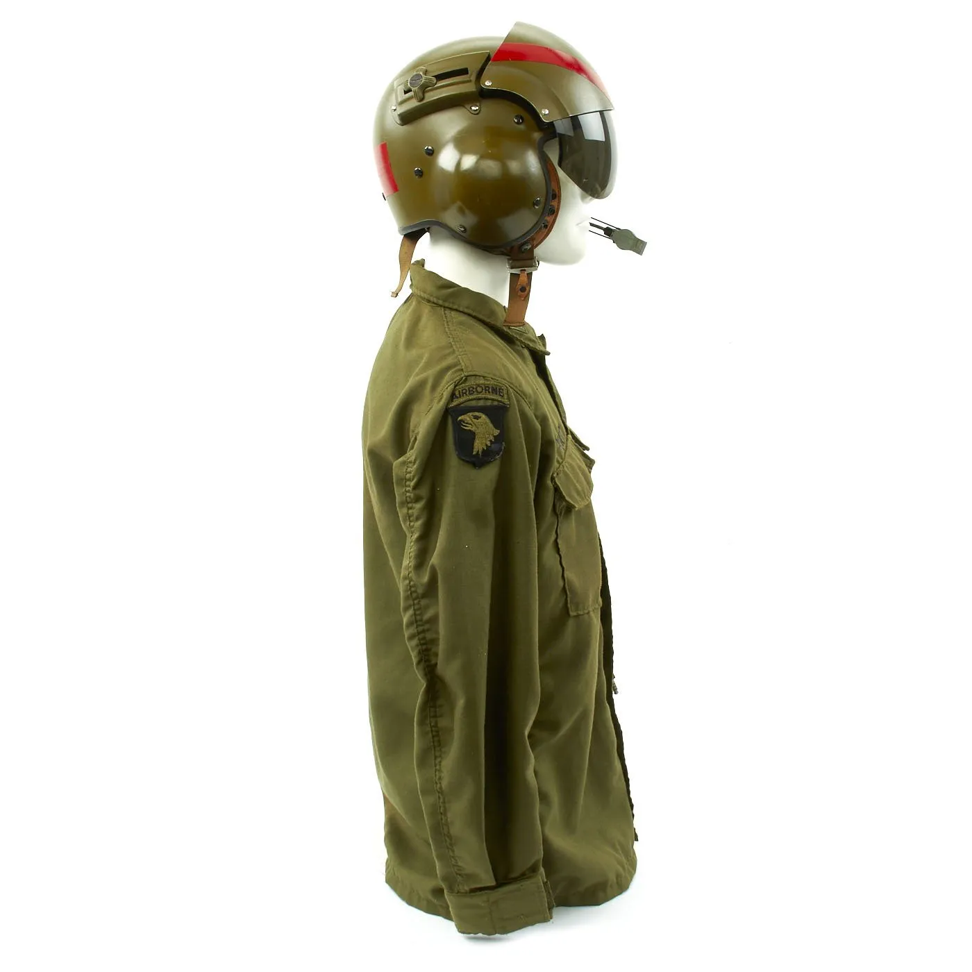 Original U.S. Vietnam War Helicopter Pilot Gentex SPH-4 Helmet with Carry Bag & Named 101st Airborne Jacket