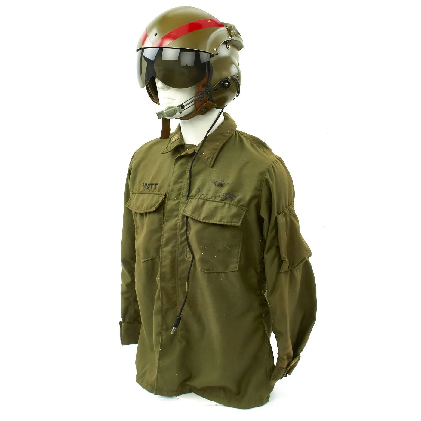 Original U.S. Vietnam War Helicopter Pilot Gentex SPH-4 Helmet with Carry Bag & Named 101st Airborne Jacket