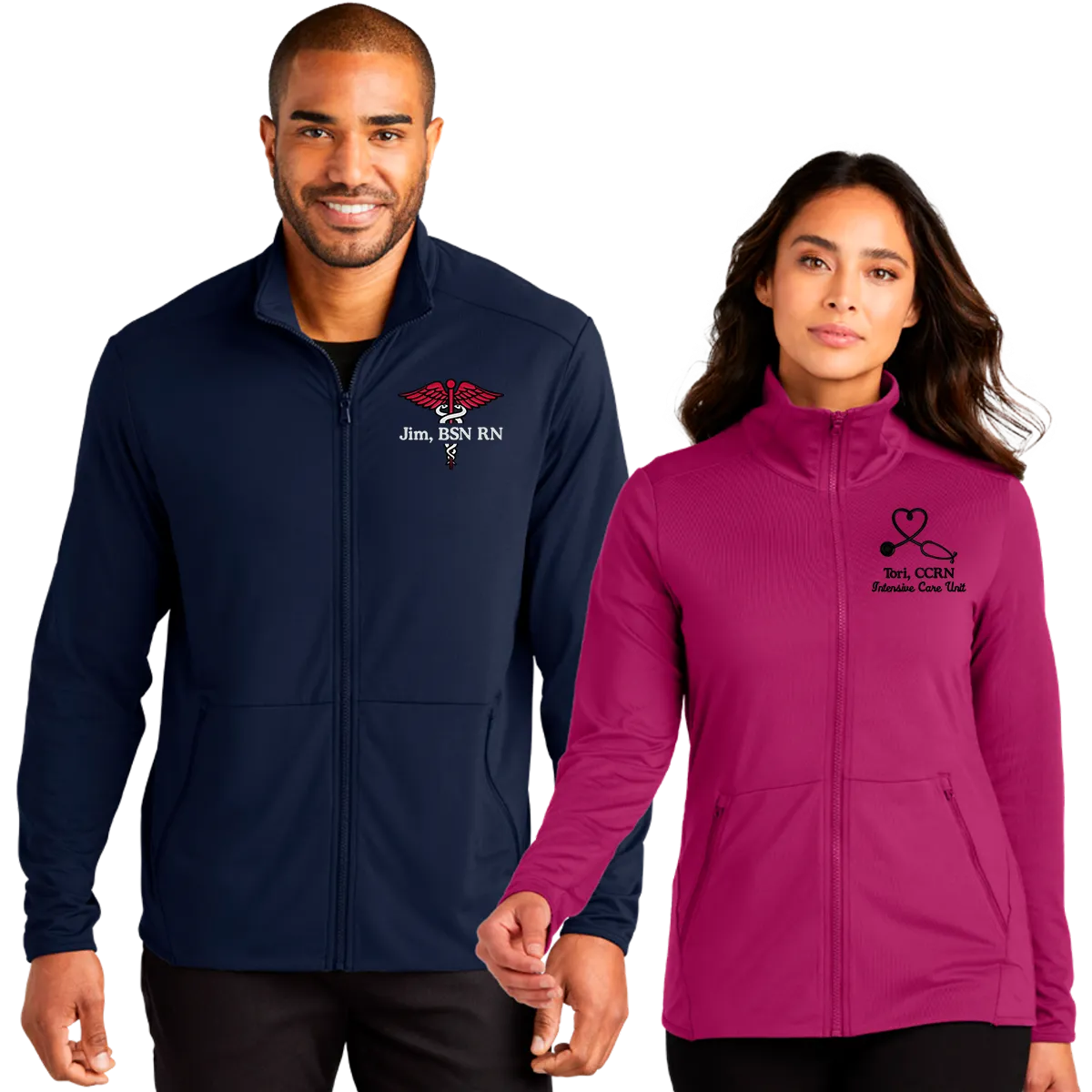 OVERSTOCK | LK595 | Port Authority® Ladies Accord Stretch Healthcare Full-Zip