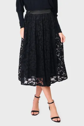 Party Lace Midi Skirt