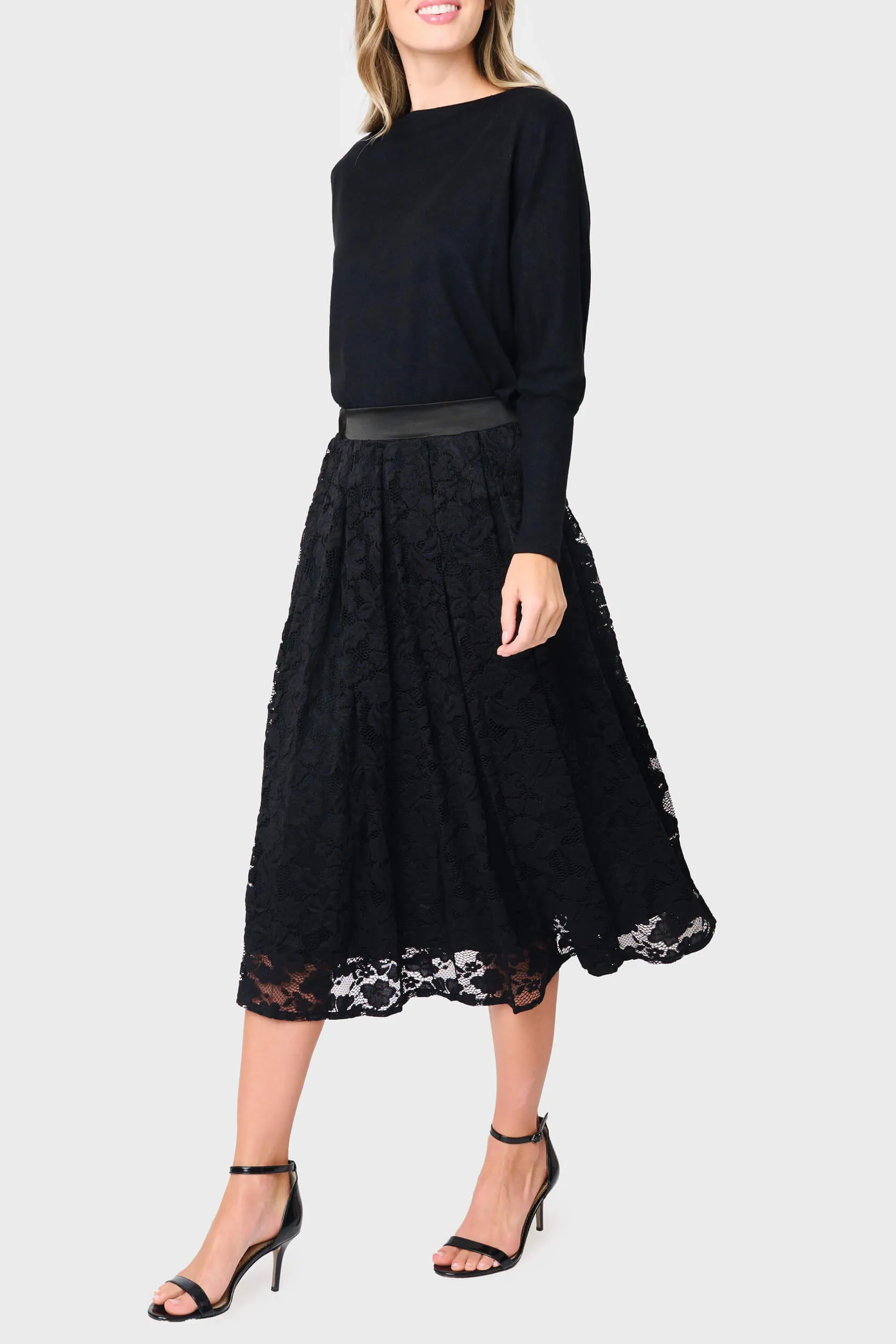 Party Lace Midi Skirt