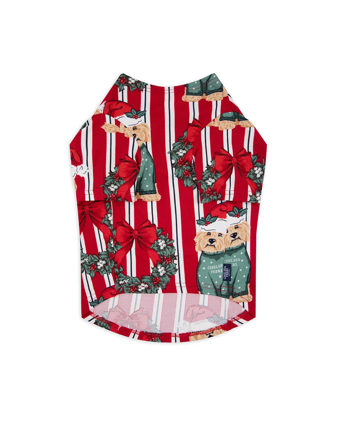 Pet Christmas Dog & Wreath Print Pyjama T-shirt