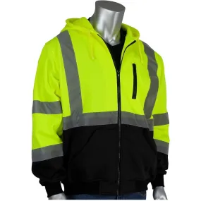 PIP 323-1370B - Hi-Vis Safety Hooded Sweatshirt