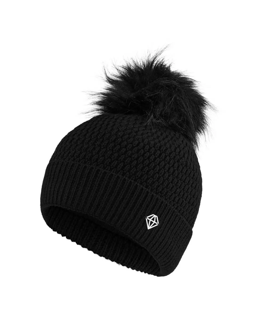 PURE GOLF Greta Waterproof Bobble Hat Black