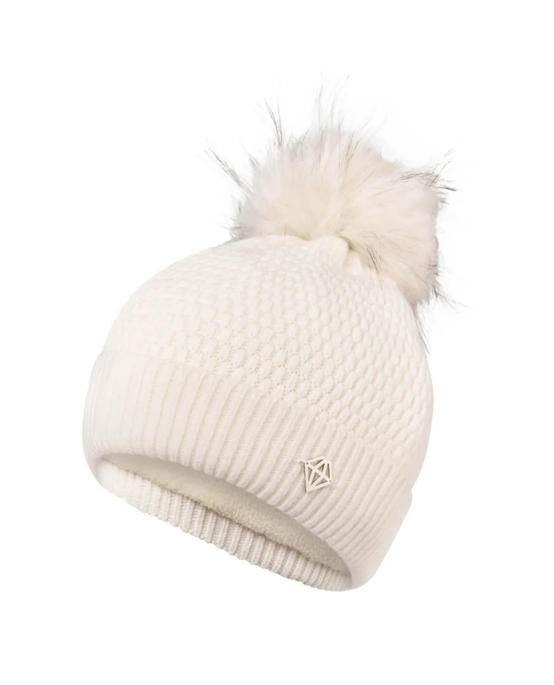 PURE GOLF Greta Waterproof Bobble Hat Champagne