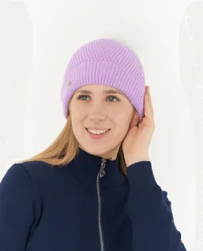 PURE GOLF Greta Waterproof Bobble Hat Lilac