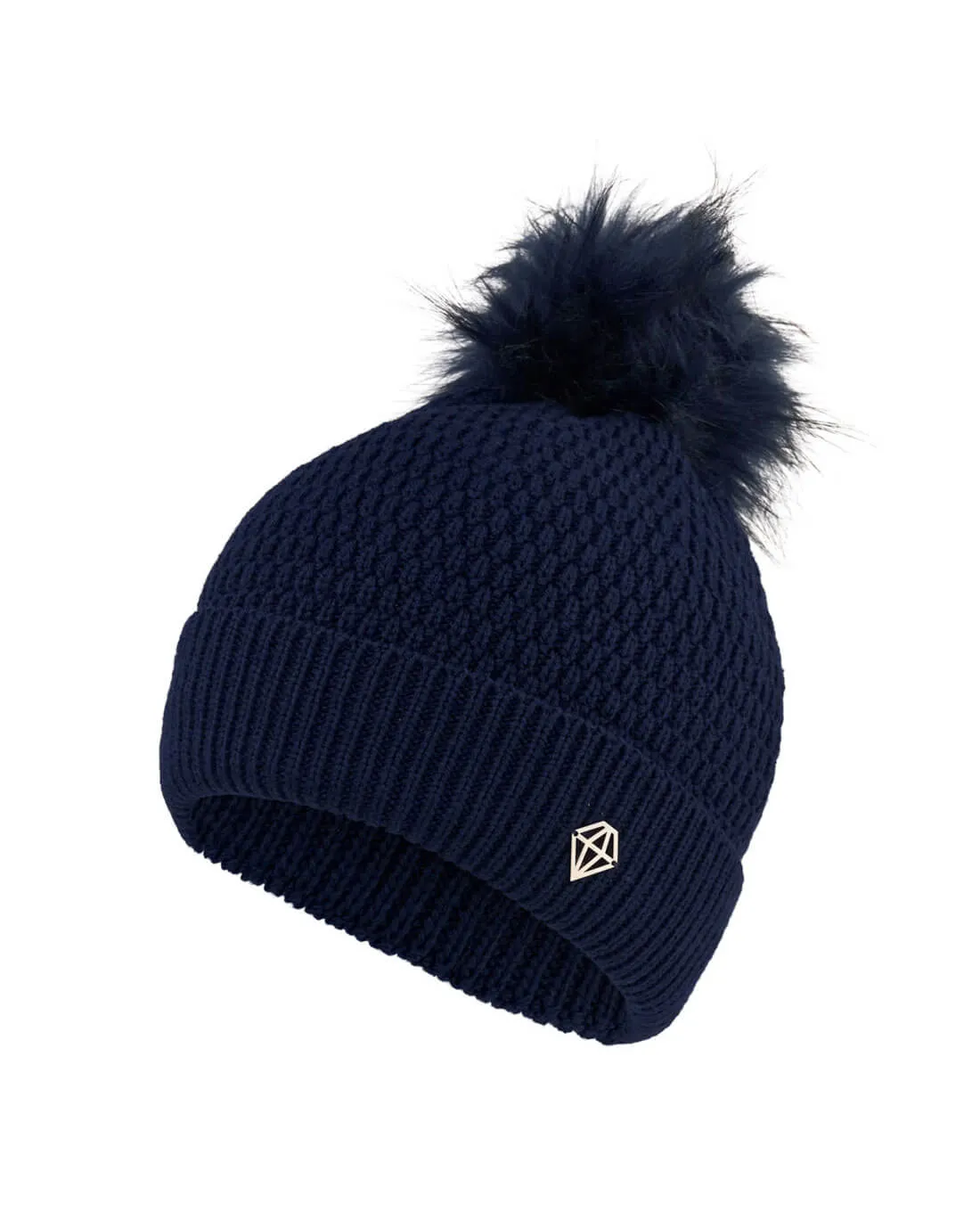 PURE GOLF Greta Waterproof Bobble Hat Navy