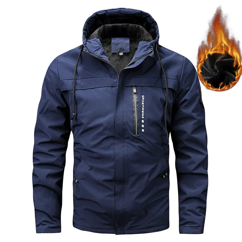 Retro Fleece Jacket for Men - Plus Size