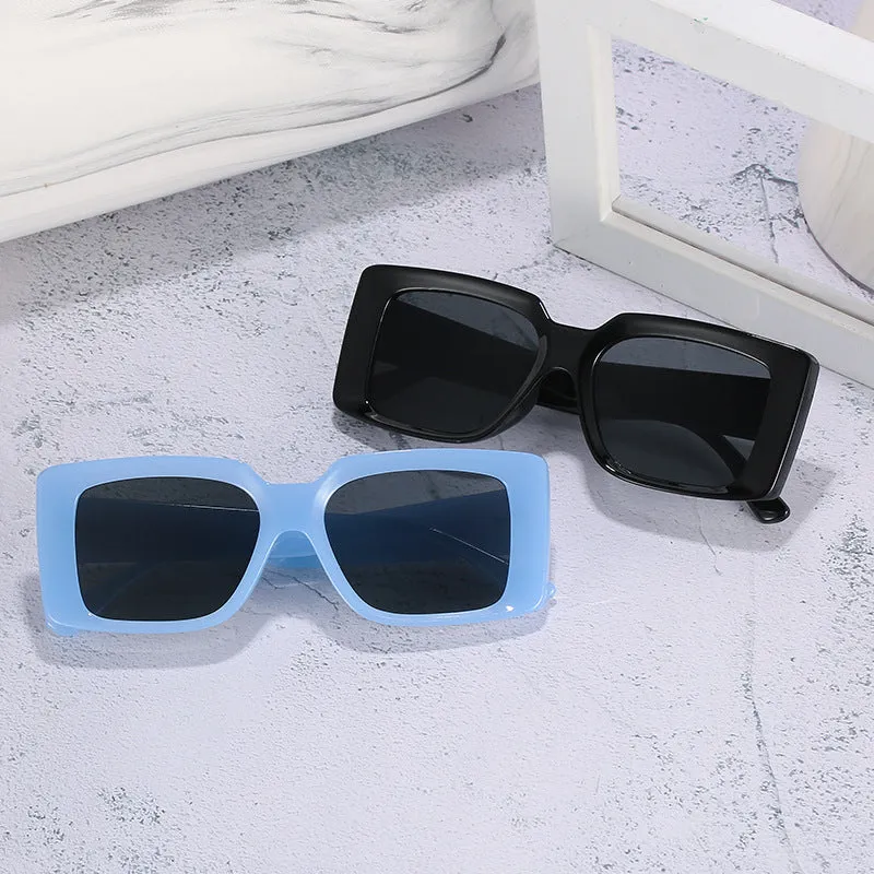 Retro Rectangular Sunglasses Vintage Chic Shades