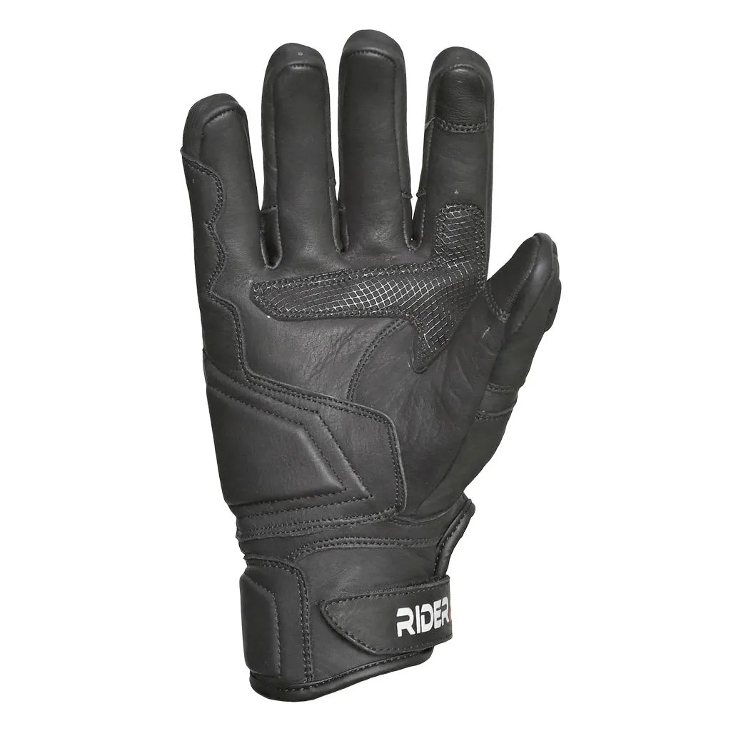 RIDERACT® Men Leather Moto Gloves SB2-Pro Riding Gloves