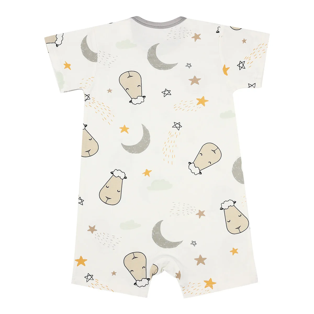 Romper Short Sleeve Goodnight Baa Baa White