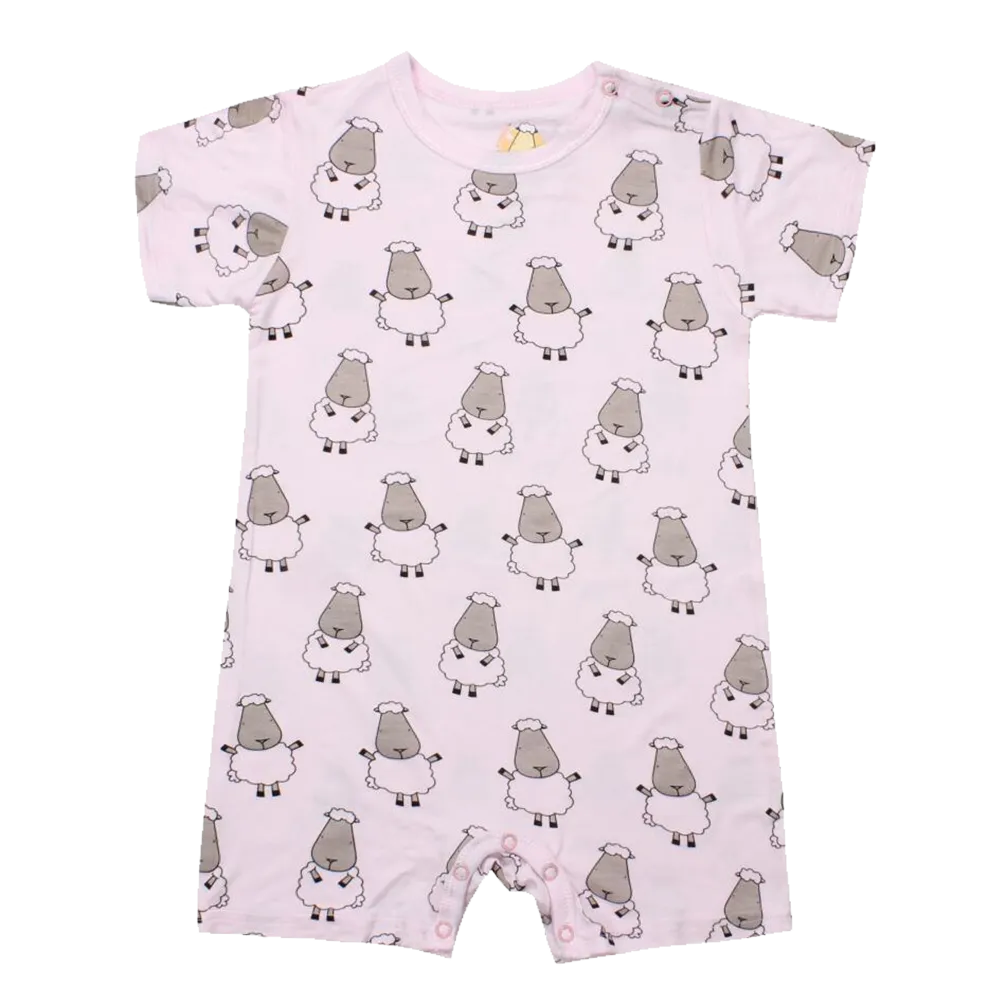 Romper Short Sleeve Pink Big Sheepz