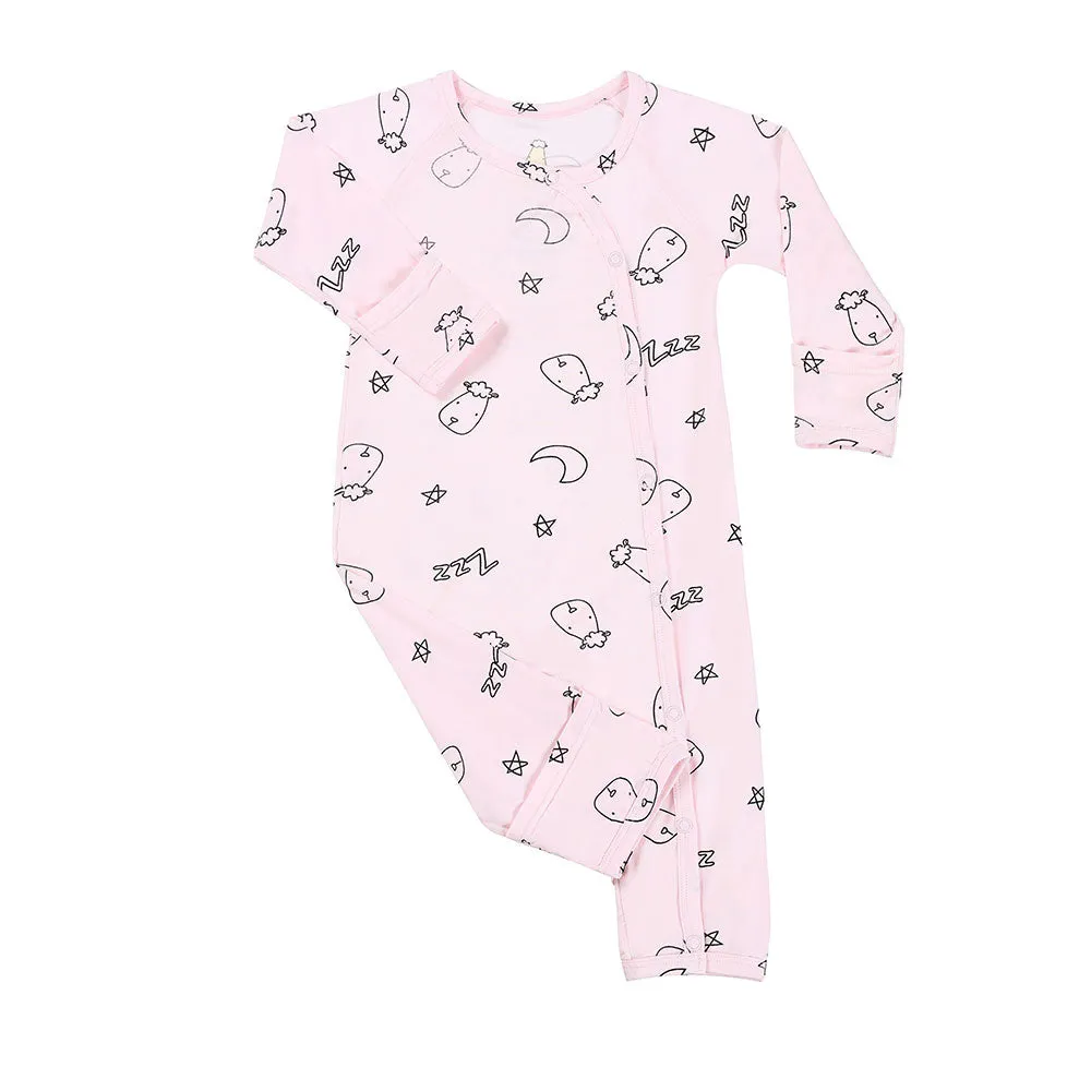 Romper Side Snap Sweet Dreams Baa Baa Pink