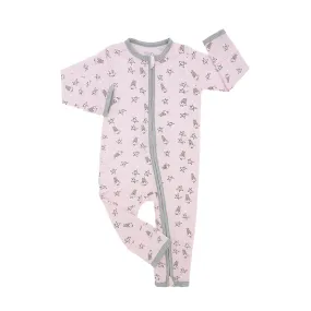 Romper Zip Small Star & Sheepz Pink