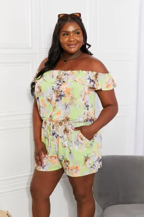 Ruffled Romance Floral Off-Shoulder Romper