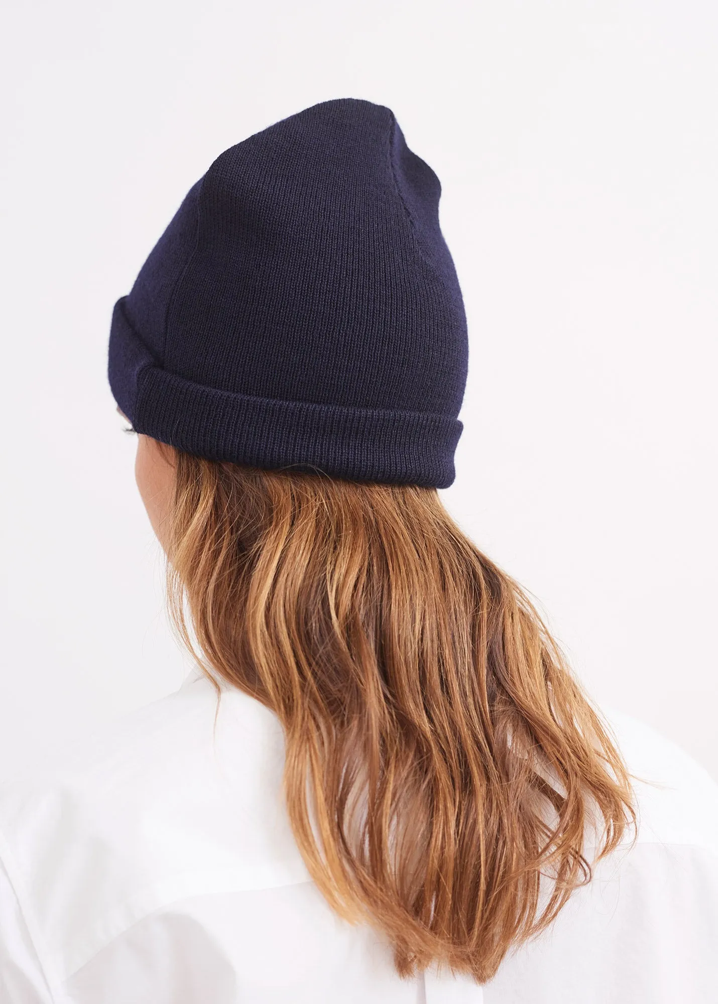 Sailor hat - in pure new wool (MARINE)