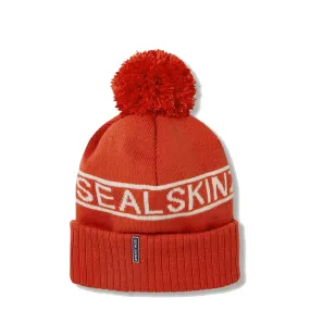 Sealskinz Heacham WP CW Icon Bobble Hat Orange / Cream