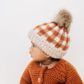 Sienna Buffalo Check Pom Pom Beanie