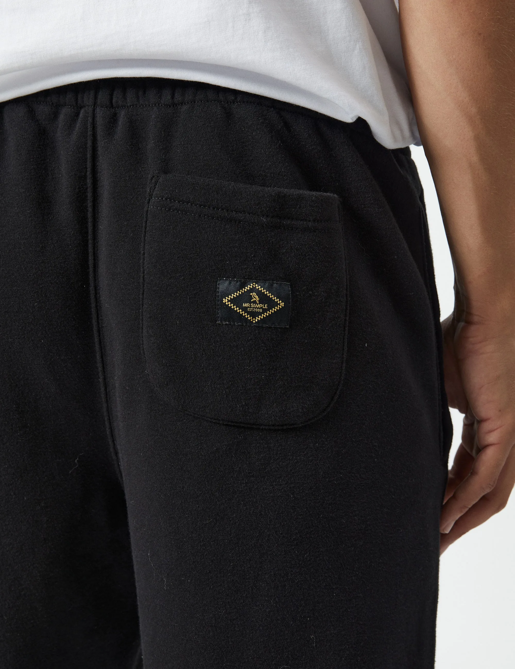 Simple Fleece Trackpant - Black