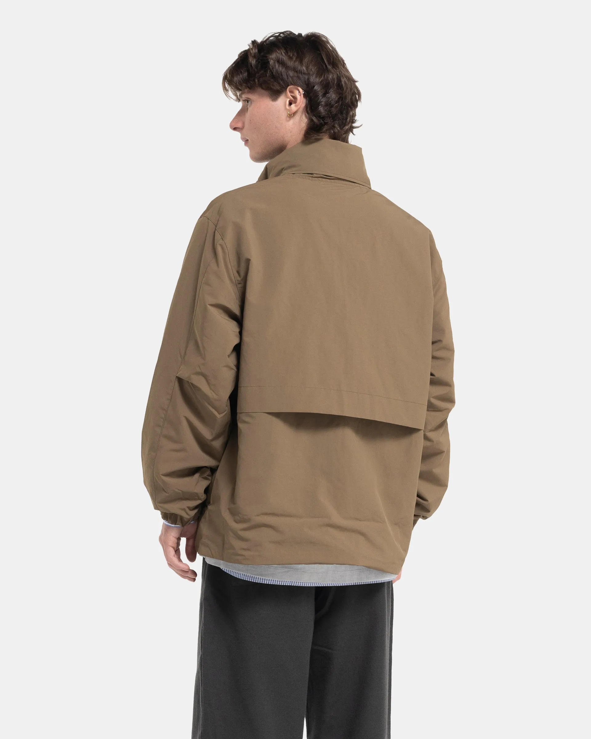 Stand Collar Field Jacket in Camel