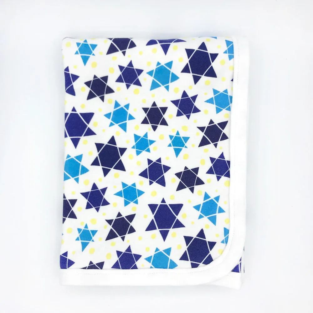 Star of David Newborn Hat & Blanket Baby Gift Set