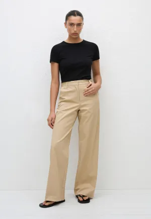 Straight Twill Trouser - Sand