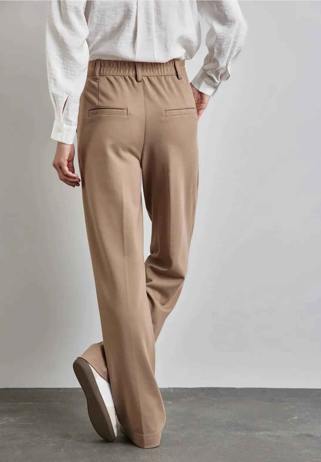 Street One Ponte 32" straight leg trousers in Mocha  378197 32