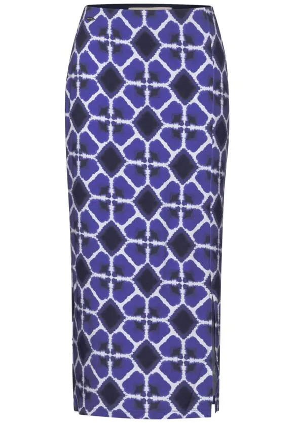 Street One printed jersey midi skirt 361506