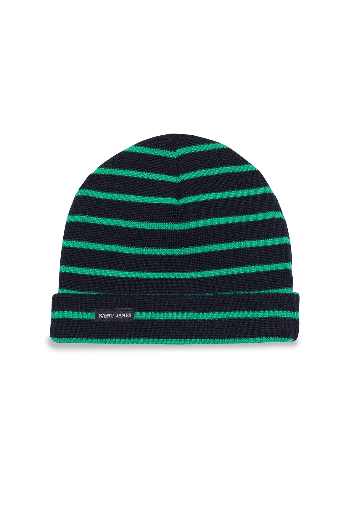 Striped sailor hat - in pure new wool (MARINE/TREFLE)