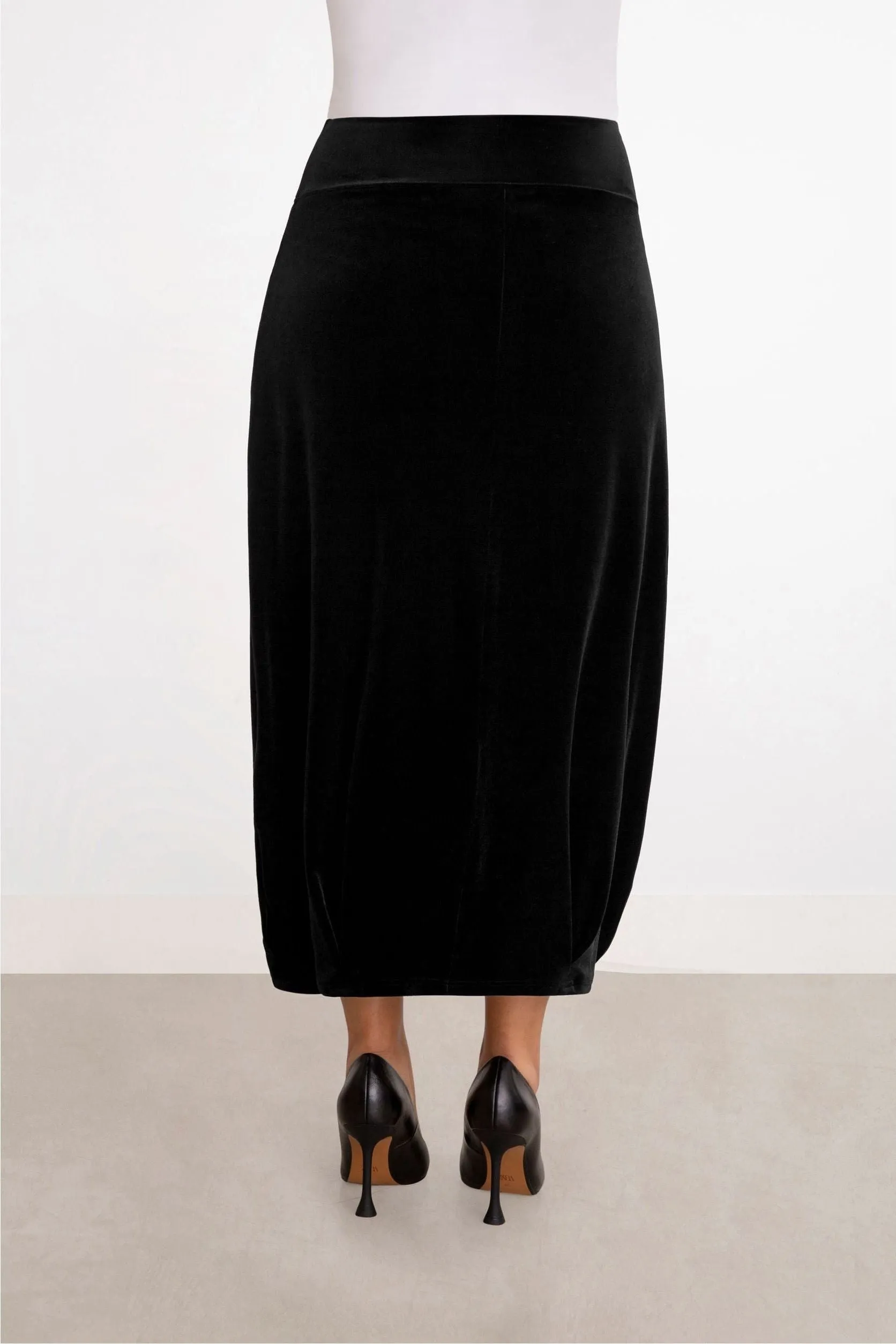 Sympli Savvy Velvet Pleat Hem Skirt - Style V3613